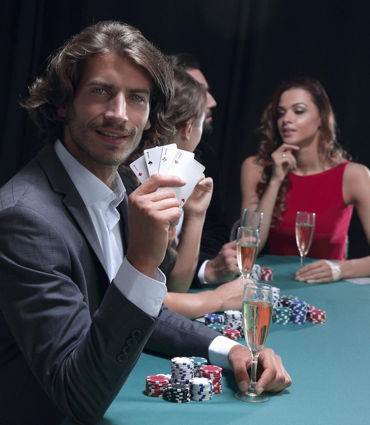 Live dealer hosting baccarat round with professional studio setup